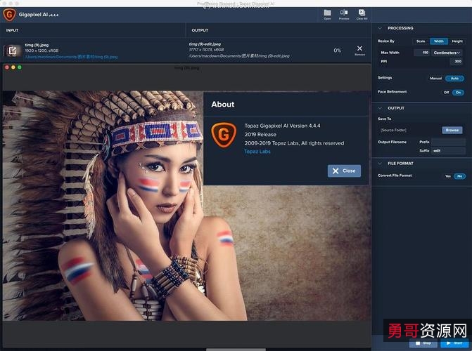 「Topaz+AI+Gigapixel+4.41」全球知名无损放大神器！即使将一寸照片放大数倍，清晰度依旧完好无损！