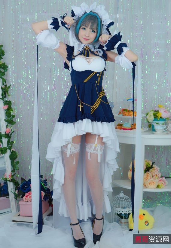 商品碧蓝航线柴郡三次元魔法少女嘴艺打奶炮套装