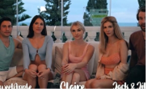 五人派对中的三女二男组织了一场狂欢派对